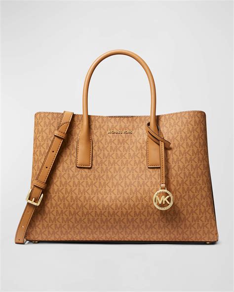 michael kors monogram messenger bag|Michael Kors large monogram tote.